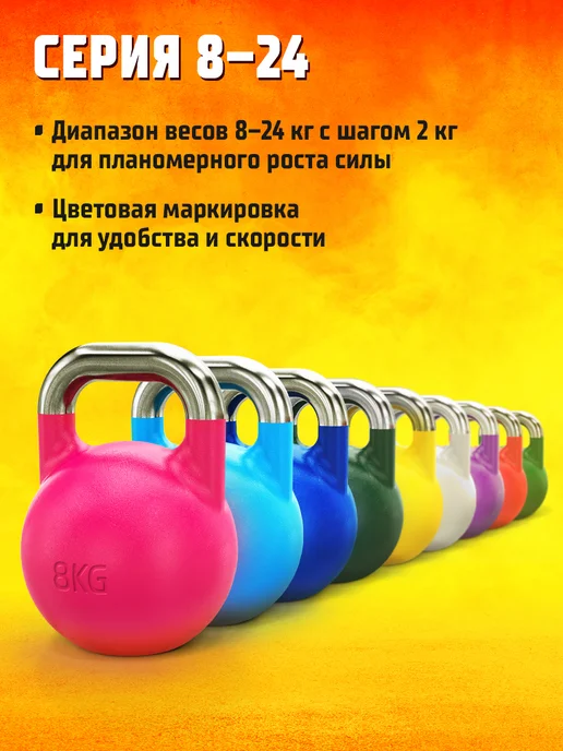 Profigym Гиря 8 кг, 8 кг, фото 2
