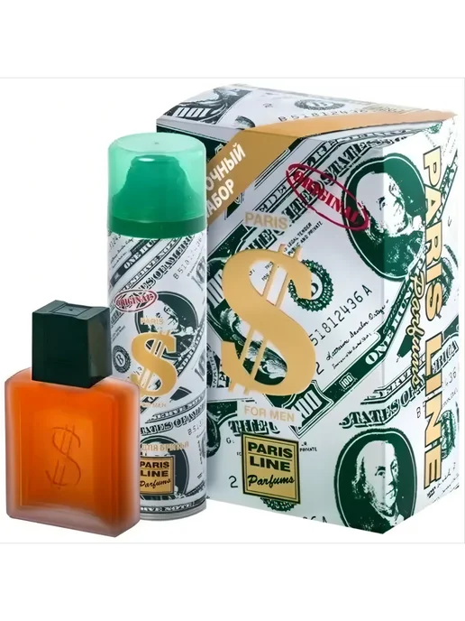 Paris Line Parfums Набор Dollar Туалетная вода Доллар 100мл + Пена для бритья 2…, 100 мл
