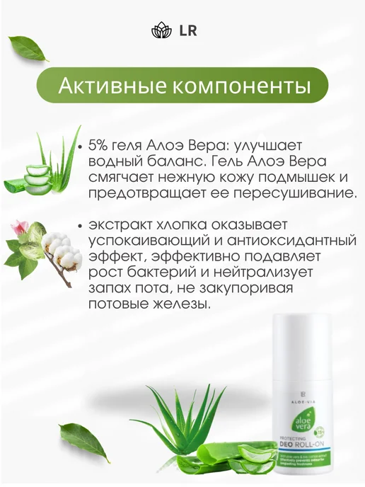 Rose Home ЛР алоэ вера дезодорант-антиперспирант 50 мл, 50 мл, фото 3