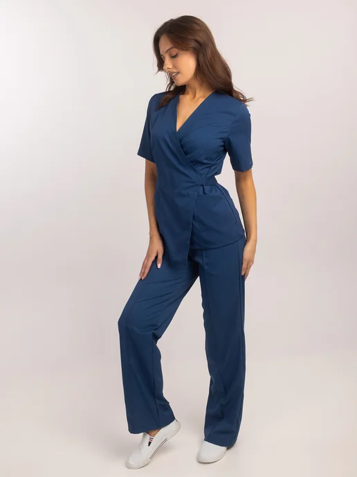JEM. Jeans Work Костюм медицинский с брюками, синий, фото 6