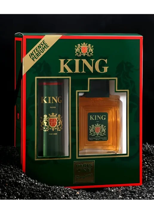 Paris Line Parfums Набор King Туалетная вода Кинг 100 мл + дезодорант 150 мл, 100 мл, 150 мл