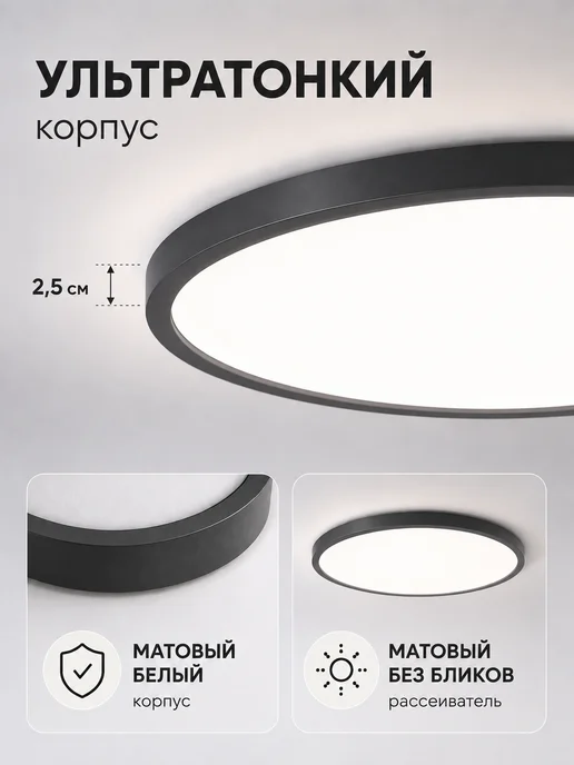indome Умная светодиодная люстра с Алисой и RGB, черный, фото 7