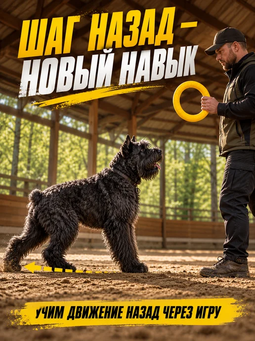 ЗООГЕНИЙ Игрушка для собак Пуллер 28 см, кольцо для дрессировки, желтый, фото 4
