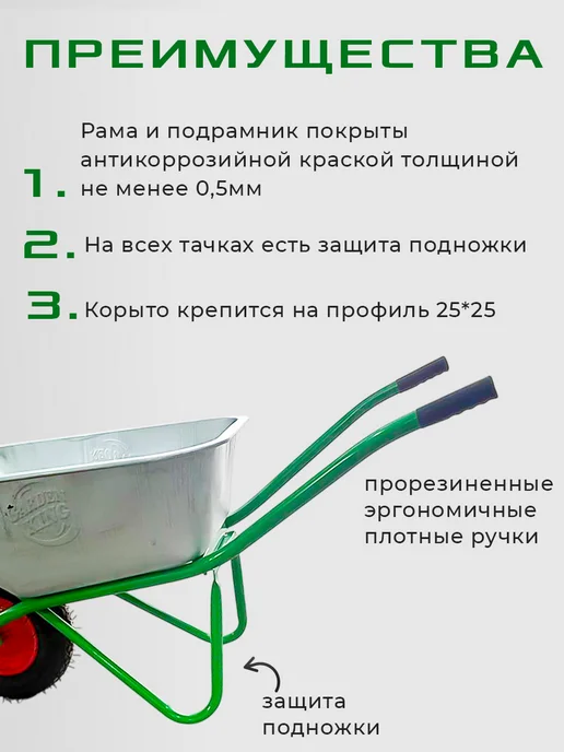 БТМ Тачка садовая, черный, фото 4