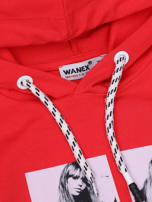 wanex Трикотажный спортивный костюм футболка и брюки подростковый, красный, фото 3