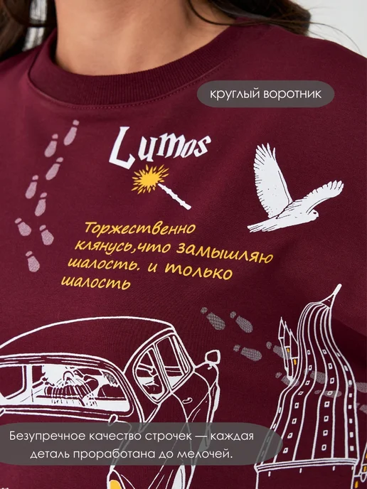 Kostumchik Store Свитшот с принтом Гарри Потер, красный, фото 8