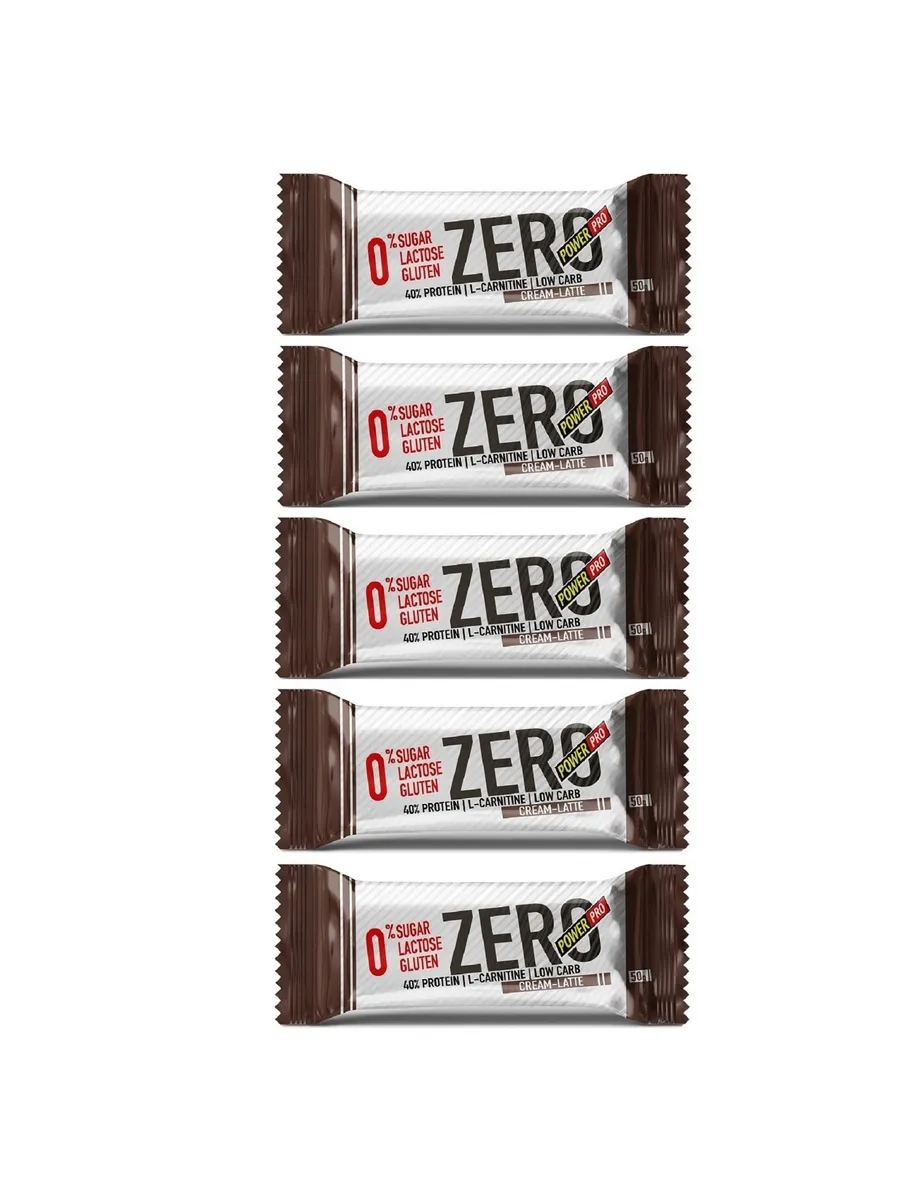 Протеиновый батончик 40% ZERO 5 шт 50 гр Кремовый латте