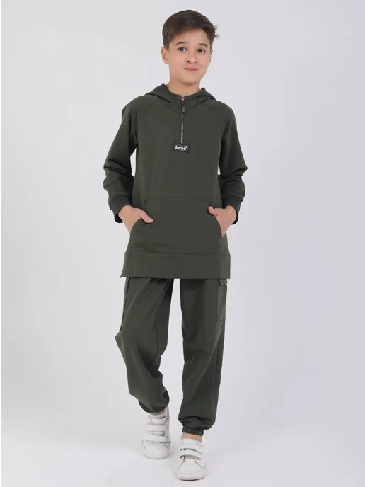 JUMA Спортивная двойка для подростков мусульманская одежда, зеленый, фото 2
